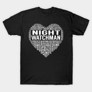 Night Watchman Heart T-Shirt